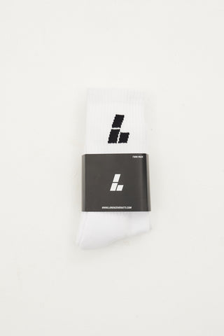 TWO PACK SOCK - WHITE